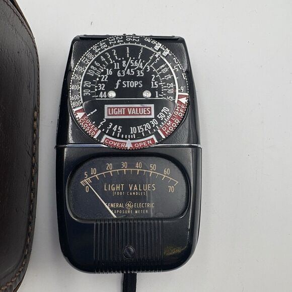 Vintage General Electric GE Exposure Meter Light Values With Case Model 8DW58Y1 - Picture 2 of 7